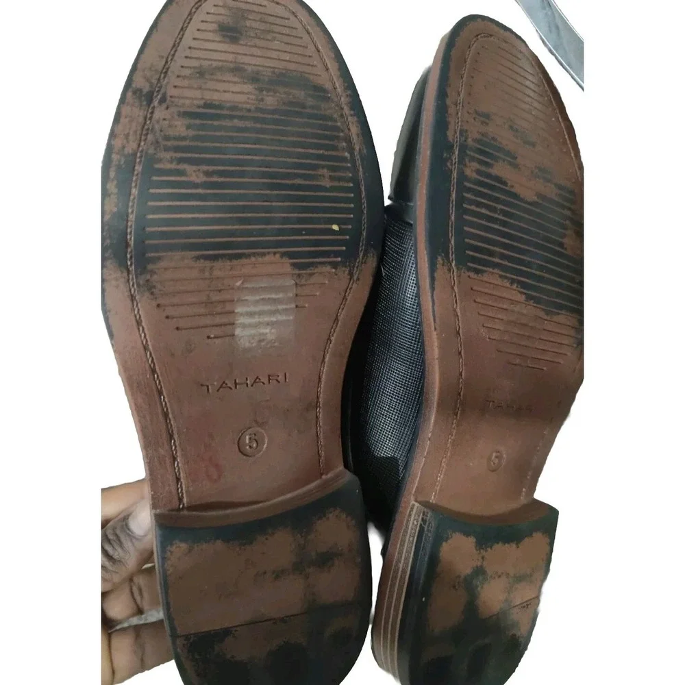 Tahari Boys Oxford Lace Up Dress Black Shoe Size‎ 5